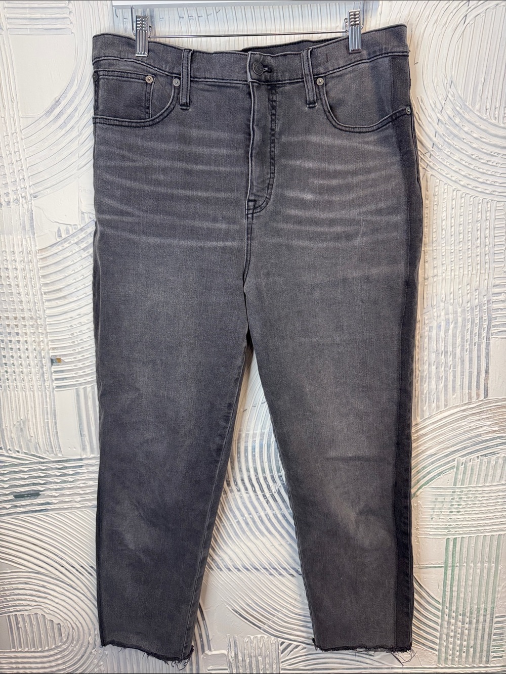 Madewell Faded Black Cropped High-Rise Jeans N0710